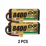 DXF 4S 14.8V 8400mAh 140C Graphene Hardcase LiPo Battery with XT90 & 10AWG Wire for RC Cars (1-6 Pack)