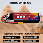 DXF 3S 11.4V 550mAh 100C LiPo Battery for FPV Micro Drones (PH2.0 / JST / XT30 / SM / XT60 / EC5 / XT90 Options)