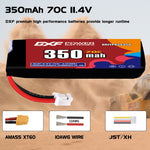 DXF LiPo Battery 3S HV 11.4V 350mAh 70C with PH2.0 / JST / XT30 / SM / XT60 / EC5 / XT90 for FPV Drone Whoop Micro Racing
