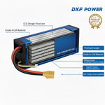 DXF LiPo Battery 4S 14.8V 5200mAh 80C Graphene Softcase with EC5 / T / TRX / XT60 / XT90 / XT150 / Q8s Plug for RC 1/8 1/10 Buggy Truck Car Off-Road Drone