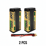 DXF 2S Shorty 7.6V 4400mAh 140C Graphene Hardcase LiPo Battery with 5mm Bullet to Deans Plug for 1/10 RC Buggies, Touring Cars & Trucks (1-6 Pack Available)