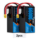 (CN)DXF 14S Lipo Battery 51.8V 10C 66000mAh Soft Case Battery  for Drone UAV FPV Car Truck Tank RC Semi solidstate Battery Racing Hobby