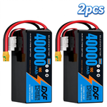DXF SEMI-SOLID 12S 44.4V 46000mAh 10C Soft Case LiPo Battery with 8AWG Wire for Toy Cars, Boats, UAVs & Drones (1-6 Pack)