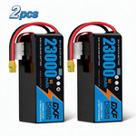 DXF SEMI-SOLID 14S 51.8V 23000mAh 5C Soft Case LiPo Battery with 8AWG Wire for UAVs & Drones (1-6 Pack)