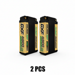 DXF 2S 7.6V 4800mAh 140C Shorty Hardcase LiPo Battery with 5mm Bullet to Deans T-Plug for 1/10 RC Buggies, Cars (1-6 Pack Available)