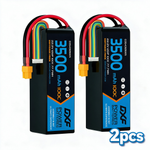DXF 6S 22.2V 3500mAh 140C Gold Version Graphene LiPo Soft Case Battery with 12AWG XT60 Plug for RC Car Boat Airplane FPV Racing Drone (1-6 Pack Available)