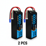 DXF 4S 14.8V 10000mAh 100C Graphene Softcase LiPo Battery with EC5 & 10AWG Wire (1-6 Pack)