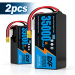 DXF SEMI-SOLID 14S 51.8V 35000mAh 5C Soft Case LiPo Battery with 8AWG Wire for UAVs & Drones (1-6 Pack)