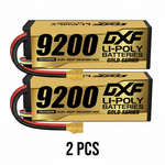 DXF GoldSeries 4S HV 15.2V 9200mAh 140C Graphene Hardcase LiPo Battery with XT90 & 10AWG Wire (1-6 Pack)