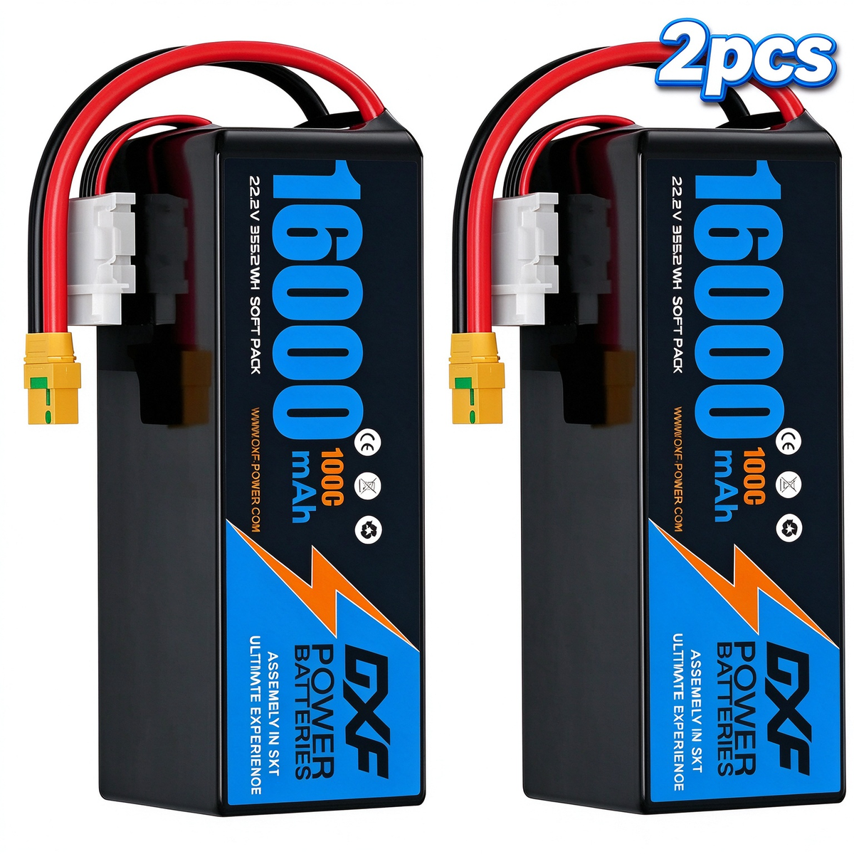 (CN)DXF 6S Lipo Battery 22.2V 100C 16000mAh Soft Case Battery  for Drone UAV FPV Car Truck Tank RC Buggy Truggy Racing Hobby
