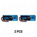 DXF 3S 11.1V 5200mAh 100C Hardcase LiPo Battery with 10AWG EC5 for 1/8 1/10 RC Cars, Trucks, Buggies (1-6 Pack Available)