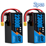 DXF 6S 23.1V 23000mAh 15C Soft Case LiPo Battery with 8AWG Wire for Toy Cars, Boats, UAVs & Drones (1-6 Pack)