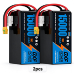 DXF 6S 22.2V 15000mAh 10C Soft Case LiPo Battery with 8AWG Wire for UAVs & Drones (1-6 Pack)