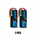 DXF 6S 22.2V 10000mAh 100C Softcase LiPo Battery with 10AWG XT60 for 1/8 RC Cars, Trucks, Buggies, Helicopters (1-6 Pack Available)