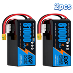DXF 14S 51.8V 81000mAh 5C Soft Case LiPo Battery with 8AWG Wire for Toy Cars, Boats, UAVs & Drones (1-6 Pack)