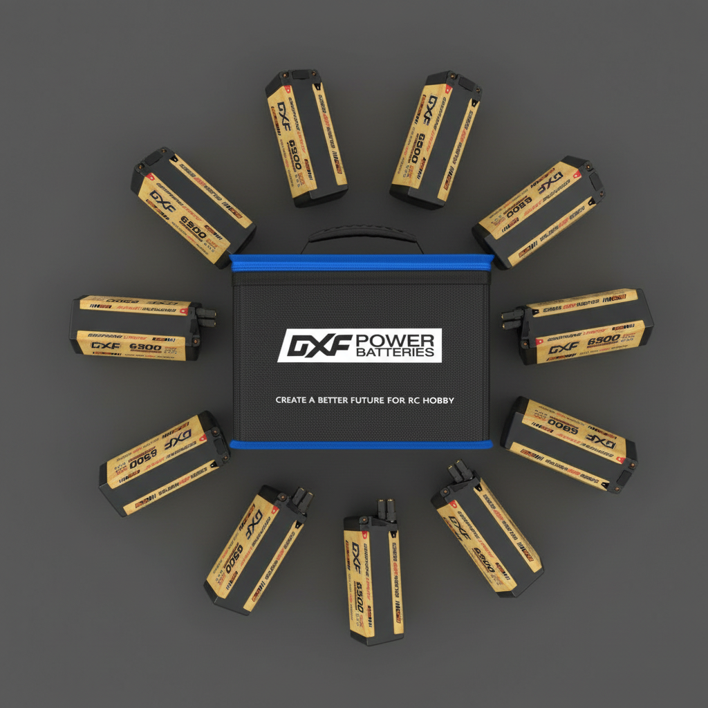 DXF LiPo Battery Fireproof Safety Bag - Charging & Storage Guard with Double Zipper (1-6 Pack Options Available)