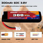 DXF LiPo Battery 1S HV 3.8V 300mAh 60C with PH2.0 / JST / XT30 / SM / XT60 / EC5 / XT90 for FPV Drone Whoop Micro Racing