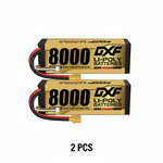 DXF 4S HV 15.2V 8000mAh 140C Graphene Hardcase LiPo Battery with XT90/EC5 & 10AWG Wire (1-6 Pack)