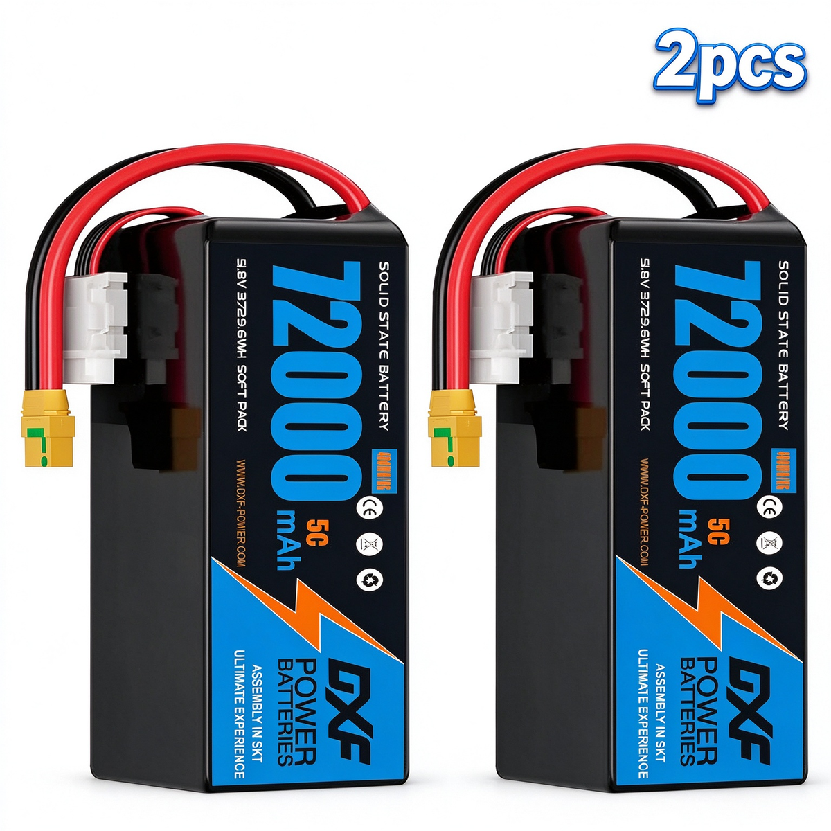 (CN)DXF 14S Lipo Battery 51.8V 5C 72000mAh Soft Case Battery  for Drone UAV FPV Car Truck Tank RC Buggy Truggy Racing Hobby