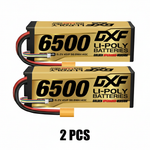 DXF Gold Series 4S HV 15.2V 6500mAh 140C Graphene Hardcase LiPo Battery with XT90 & 10AWG Wire (1-6 Pack)