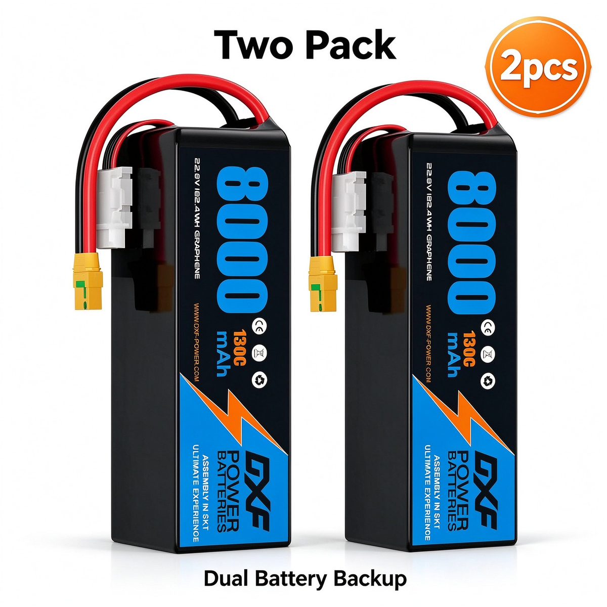 (CN)DXF 6S Lipo Battery 22.8V 130C 8000mAh Soft Case Battery  for Drone UAV FPV Car Truck Tank RC Buggy Truggy Racing Hobby