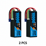 DXF 6S 22.2V 10000mAh 100C Softcase LiPo Battery with 10AWG EC5 for 1/8 RC Cars, Trucks, Buggies, Truggies (1-6 Pack Available)