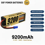 DXF 3S 11.4V 9200mAh 140C Hardcase LiPo Battery with 10AWG EC5 for 1/8 1/10 RC Cars, Boats, Trucks (1-6 Pack Available)