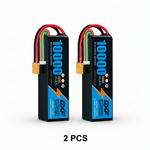 DXF 6S 22.2V 10000mAh 100C Graphene Blue Softcase LiPo Battery with XT90 for RC Cars Drones Helicopters Boats (1-6 Pack)