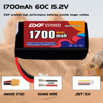 DXF LiPo Battery 4S HV 15.2V 1700mAh 60C with PH2.0 / JST / XT30 / SM / XT60 / EC5 / XT90 for FPV Drone Whoop Micro Racing