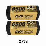 DXF Gold Series 4S HV 15.2V 6500mAh 140C Graphene LCG Hardcase LiPo with 5mm to EC5 & 10AWG Wire (1-6 Pack)