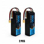 DXF 4S 14.8V 3500mAh 100C Graphene Softcase LiPo Battery with XT60 & 12AWG Wire for RC Cars, Boats & Aircraft Models (1-6 Pack)