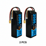DXF 3S 11.1V 3500mAh 100C Graphene Softcase LiPo Battery with XT60 & 12AWG Wire for RC Cars, Boats & Aircraft Models (1-6 Pack)
