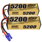 DXF LiPo Battery 3S 11.1V 5200mAh 140C Graphene Hardcase with EC5 / T / TRX / XT60 / XT90 / XT150 / Q8s Plug for RC 1/8 1/10 Buggy Truck Car Off-Road Drone