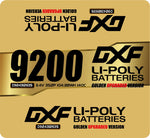 DXF 3S 11.4V 9200mAh 140C Hardcase LiPo Battery with 10AWG EC5 for 1/8 1/10 RC Cars, Boats, Trucks (1-6 Pack Available)