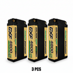 DXF 2S 7.6V 4800mAh 140C Shorty Hardcase LiPo Battery with 5mm Bullet to Deans T-Plug for 1/10 RC Buggies, Cars (1-6 Pack Available)