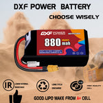 DXF 2S 7.6V 880mAh 150C LiPo Battery for FPV Micro Drones (PH2.0 / JST / XT30 / SM / XT60 / EC5 / XT90 Options)