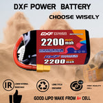 DXF 5S 18.5V 2200mAh 150C LiPo Battery for FPV Micro Drones (PH2.0 / JST / XT30 / SM / XT60 / EC5 / XT90 Options)