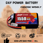 DXF 3S 11.1V 1550mAh 150C LiPo Battery for FPV Micro Drones (PH2.0 / JST / XT30 / SM / XT60 / EC5 / XT90 Options)