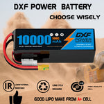 DXF 6S 22.2V 10000mAh 100C Soft Case LiPo Battery with 10AWG Wire for Toy Cars, Boats, UAVs & Drones (1-6 Pack)
