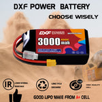 DXF 3S 11.1V 3000mAh 100C LiPo Battery for FPV Micro Drones (PH2.0 / JST / XT30 / SM / XT60 / EC5 / XT90 Options)