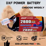 DXF 4S 14.8V 2600mAh 120C LiPo Battery for FPV Micro Drones (PH2.0 / JST / XT30 / SM / XT60 / EC5 / XT90 Options)