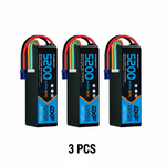 DXF 6S 22.2V 5200mAh 80C Graphene Softcase LiPo Battery with EC5 & 10AWG Wire (1-6 Pack)