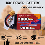 DXF LiPo Battery 6S 22.2V 2800mAh 110C with PH2.0 / JST / XT30 / SM / XT60 / EC5 / XT90 for FPV Drone Whoop Micro Racing