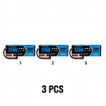 DXF 2S 7.4V 7200mAh 120C Hardcase LiPo Battery with 10AWG Deans for 1/10 1/8 RC Cars, Trucks, Buggies (2 & 4 Pack Available)