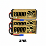 DXF Gold Standard 4S HV 15.2V 8000mAh 140C Graphene Hardcase LiPo Battery with EC5 & 10AWG Wire (1-6 Pack)