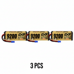 DXF 3S 11.4V 9200mAh 140C Hardcase LiPo Battery with 10AWG EC5 for 1/8 1/10 RC Cars, Boats, Trucks (1-6 Pack Available)