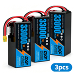 DXF 6S 22.2V 33000mAh 5C Soft Case LiPo Battery with 8AWG Wire for Toy Cars, Boats, UAVs & Drones (1-6 Pack)
