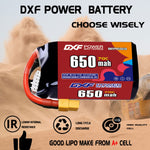 DXF LiPo Battery 5S 18.5V 650mAh 70C with PH2.0 / JST / XT30 / SM / XT60 / EC5 / XT90 for FPV Drone Whoop Micro Racing