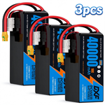 DXF SEMI-SOLID 12S 44.4V 40000mAh 10C Soft Case LiPo Battery with 8AWG Wire for Toy Cars, Boats, UAVs & Drones (1-6 Pack)