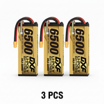 DXF Gold Series 4S 14.8V 6500mAh 100C Graphene Hardcase LiPo Battery with XT90 & 10AWG Wire (1-6 Pack)
